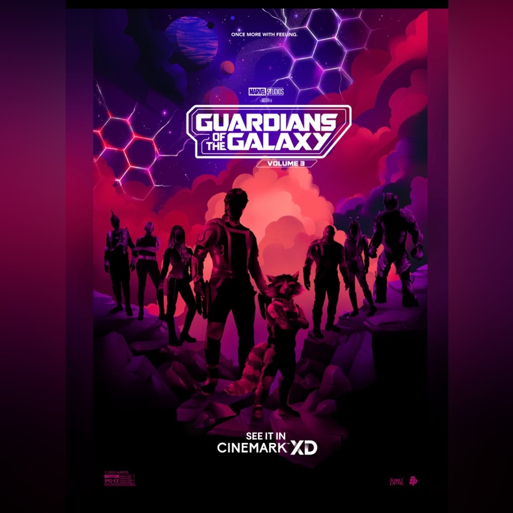 Marvel Studios Guardians of the Galaxy Volume 3 Cinemark XD 2023 Promo Poster